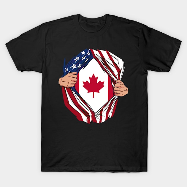 USA American Grown Canadian Roots T-Shirt by tobzz